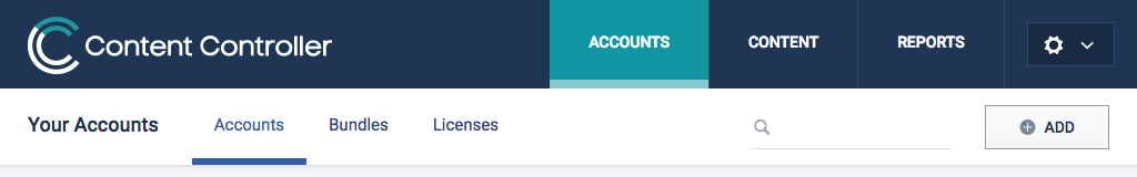 Accounts navigation bars